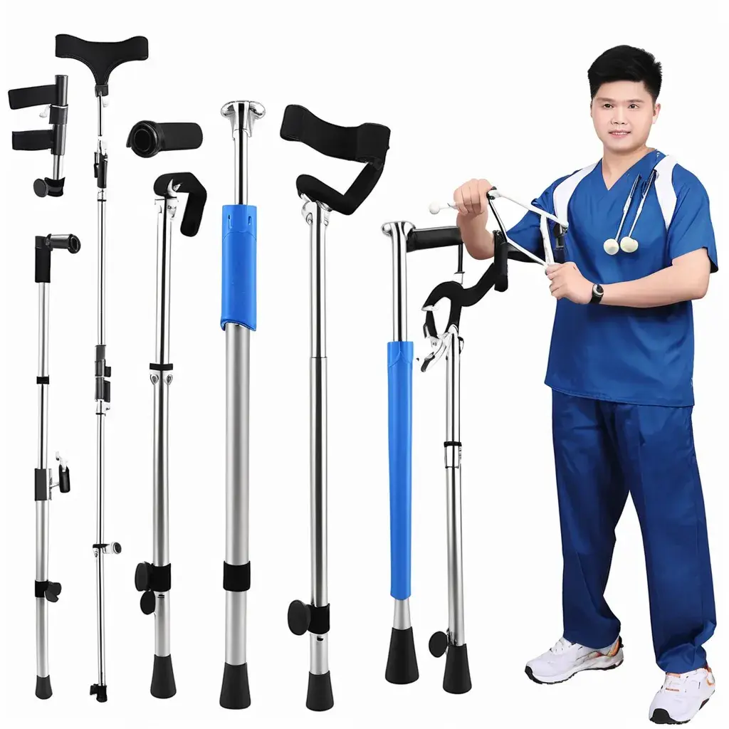 Alloy Adjustable Elbow Forearm Crutch
